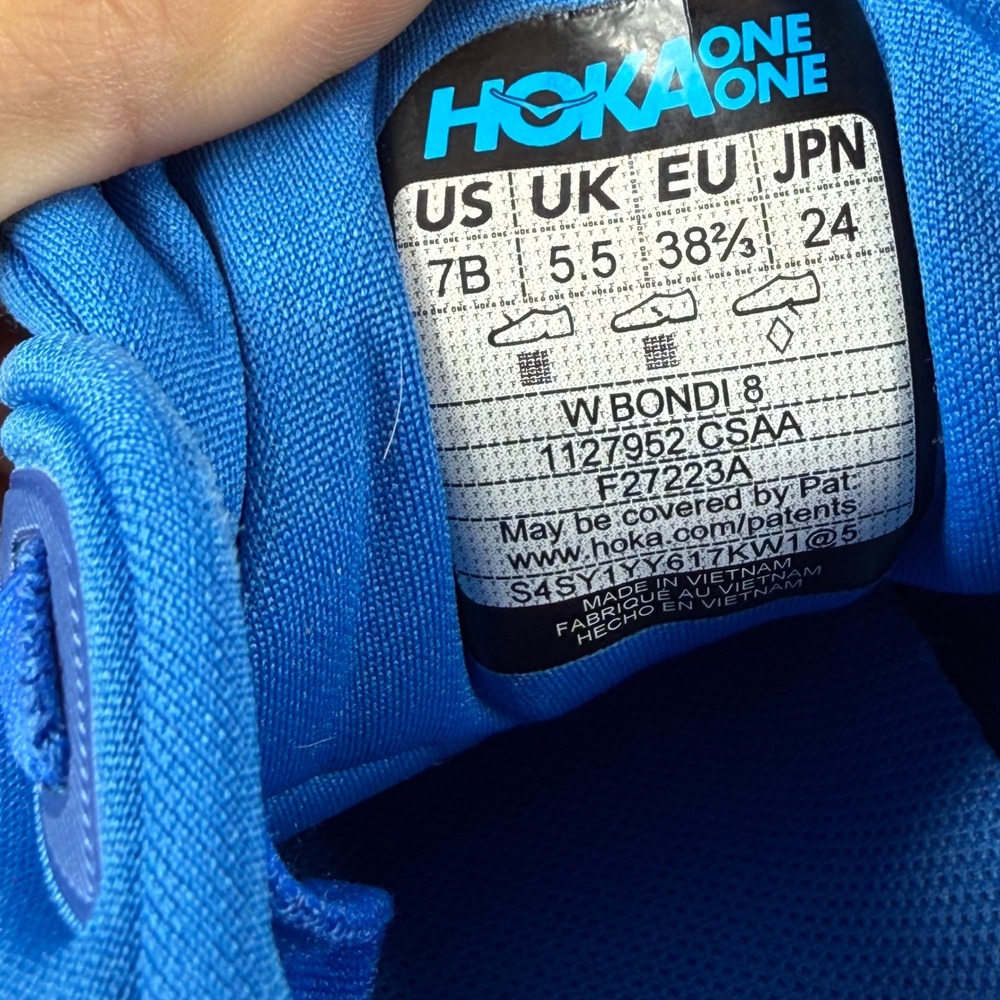 Hoka One One Bondi 8 Running Shoes Coastal Sky All Aboard 1127952 Womens 7B - Picture 14 of 16